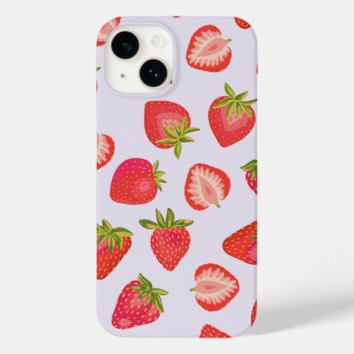 Summer Strawberry Pattern Case_Mate iPhone 14 Case