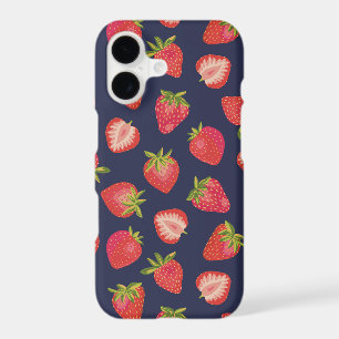 Summer strawberry pattern iPhone 17 case