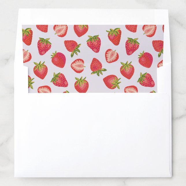 Summer Strawberry Pattern Envelope Liner (In Envelope)