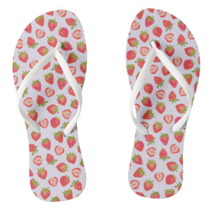 Summer Strawberry Pattern Flip Flops