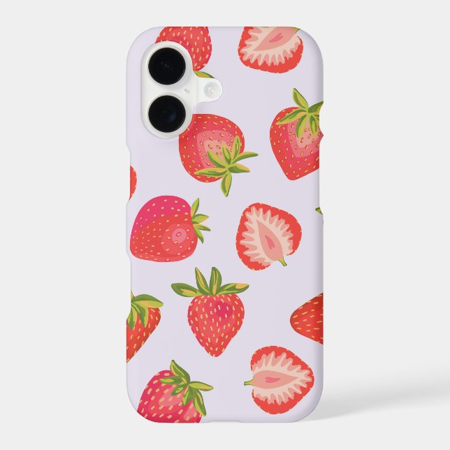 Summer Strawberry Pattern iPhone Case (Back)