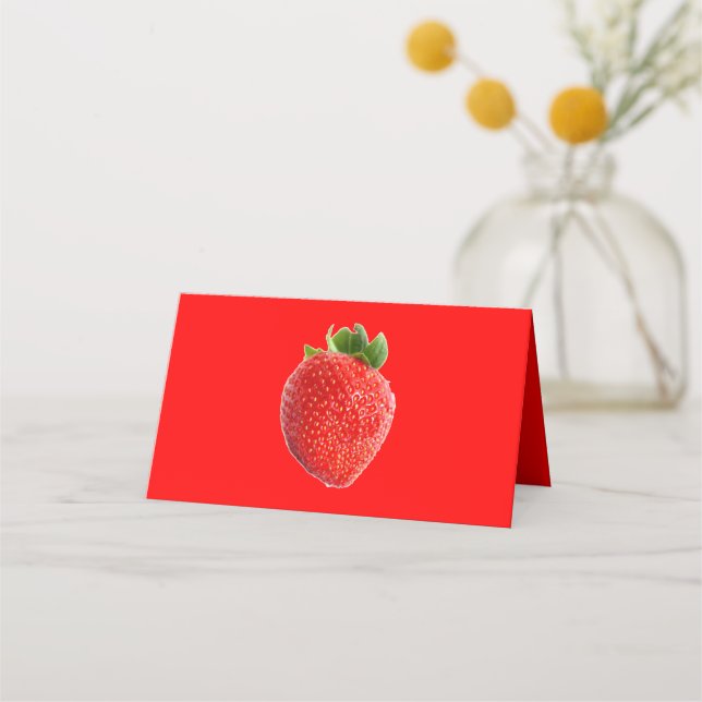Summer Strawberry Place Card (Front)