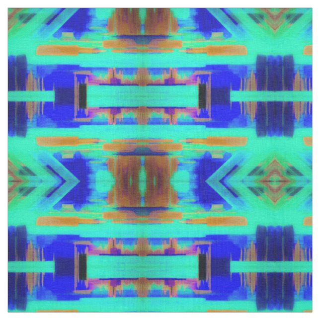 Summer Stream Abstract Fabric (Swatch)