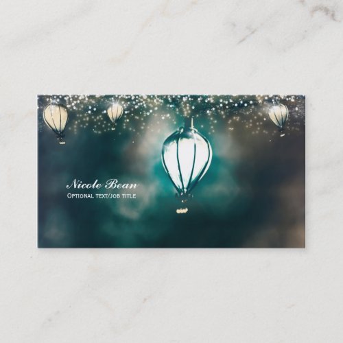 Summer String Lights Enchanted Chic Evening Business Card