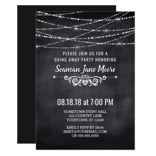 summer string lights going away party invitation zazzle com