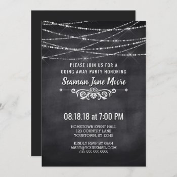 Summer String Lights Going Away Party Invitation by angela65 at Zazzle