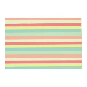 Summer Stripes Bright Colorful Placemat