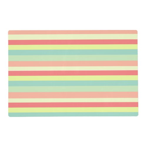 Summer Stripes Bright Colorful Placemat