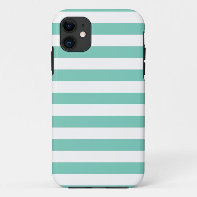 Summer Stripes Cockatoo Turquoise iPhone 5/5S Case (Back)