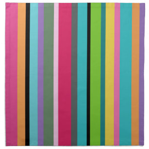 Summer Stripes fabric dinner napkin set