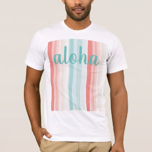 Summer stripes in coral and turquoise T-Shirt