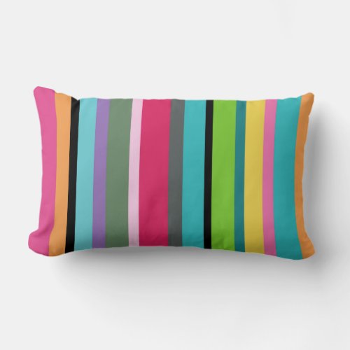 Summer Stripes Lumbar Pillow