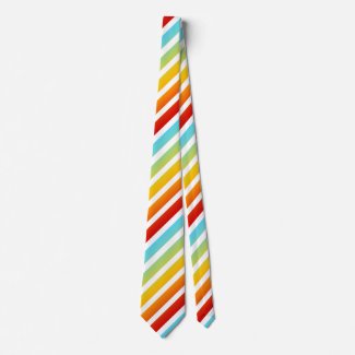 Summer Stripes on Custom Background Color Tie