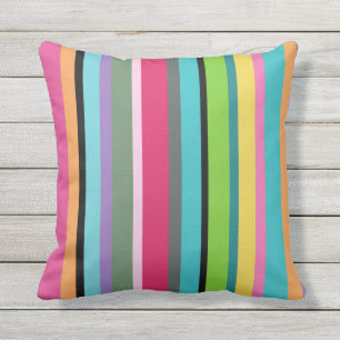 Summer Stripes Outdoor Pillow