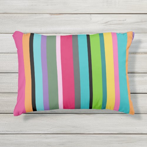 Summer Stripes Outdoor Pillow