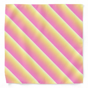 Summer Stripes Pink and Yellow Bandana