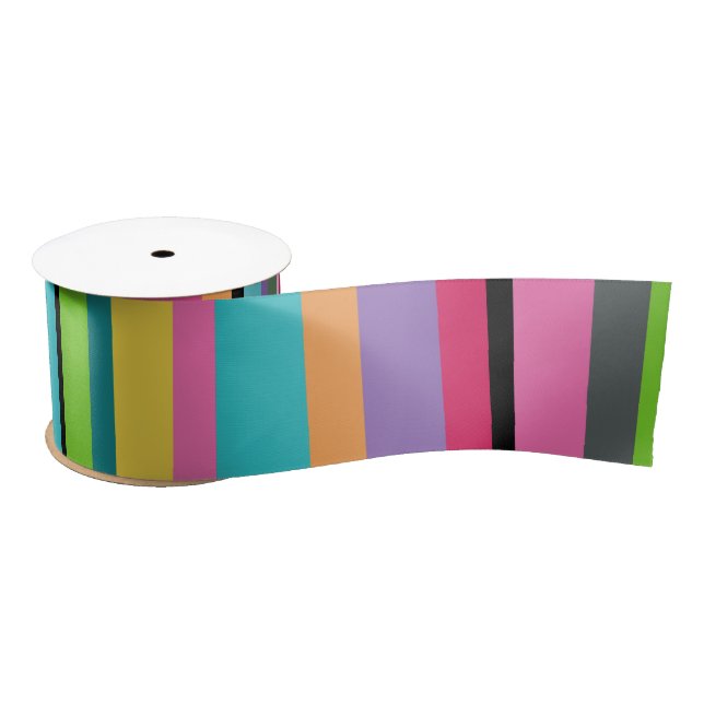 Summer Stripes Satin Ribbon (Spool)