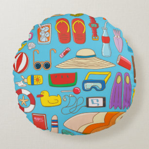 Summer stuff collection item for summer time at th round pillow