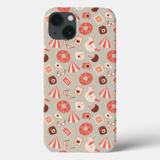 Summer Stuff Light Background Case-Mate iPhone Case (Back)