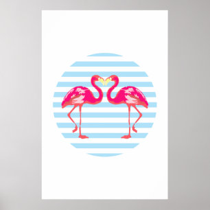 Summer Style Pink Flamingo Poster