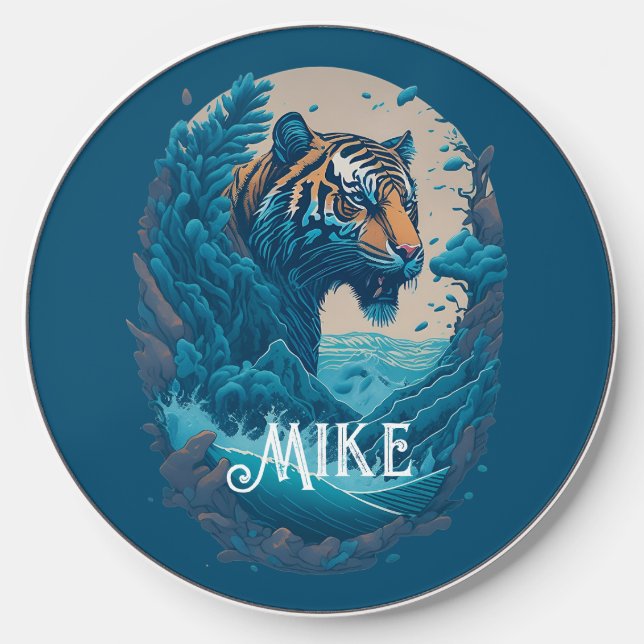 Summer style Tiger in the Sea Wireless Charger (Front)