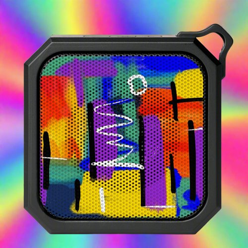 Summer Stylish Abstract Colorful Rainbow Artwork  Bluetooth Speaker