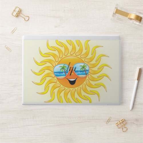Summer Sun Cartoon with Sunglasses  HP Laptop Skin
