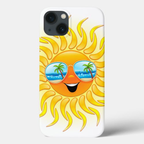 Summer Sun Cartoon with Sunglasses iPad 234 Case