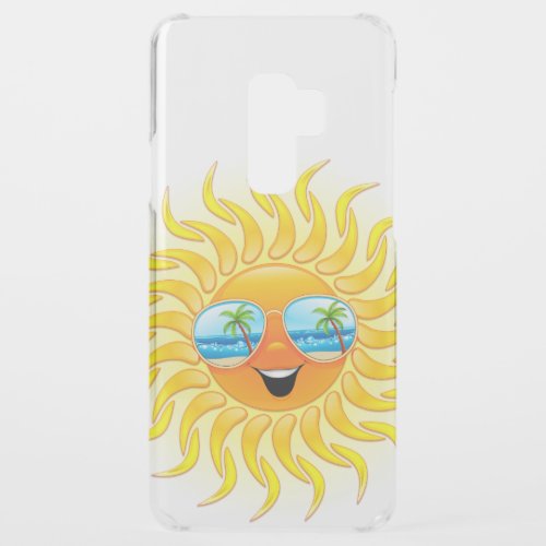 Summer Sun Cartoon with Sunglasses  Uncommon Samsung Galaxy S9 Plus Case