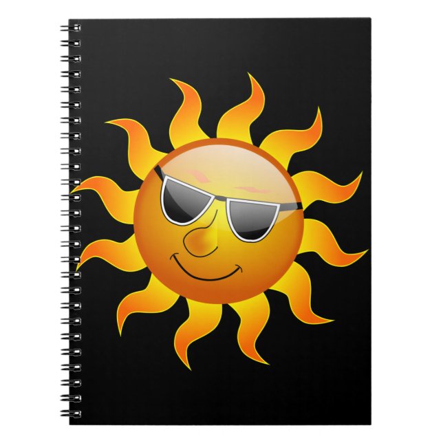 Summer Sun funny Notebook (Front)