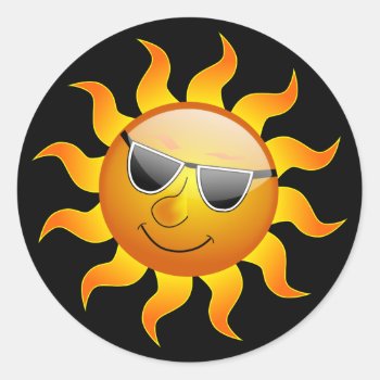 Summer Sun Funny Sticker by stopnbuy at Zazzle