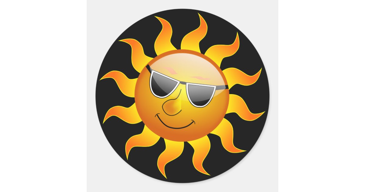 Summer Sun funny Sticker | Zazzle