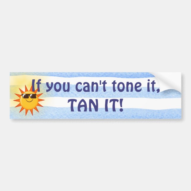 Summer Sun graphics with quote Bumper Sticker (Front)