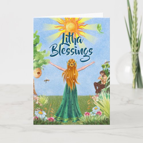 Summer Sun Litha Solstice Wicca Greeting Card