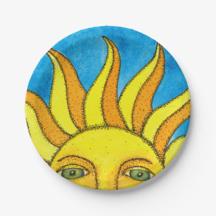 Summer Sun Paper Plate