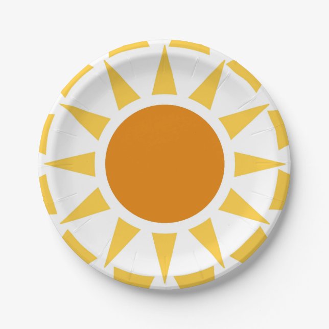 Summer Sun Paper Plates (Front)