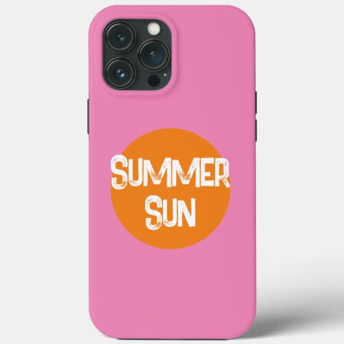 Summer Sun Phone case With Pink and orange sun