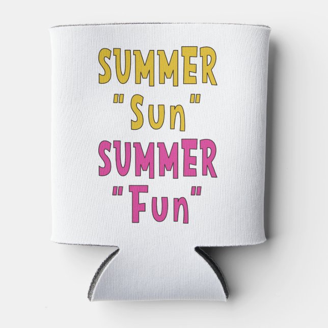 Summer Sun Summer Fun Can Cooler (Front)