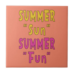 Summer Sun Summer Fun Ceramic Tile
