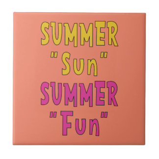 Summer Sun Summer Fun Ceramic Tile