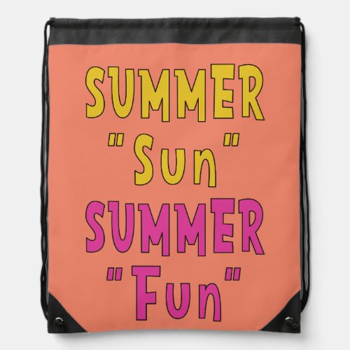 Summer Sun Summer Fun  Drawstring Bag