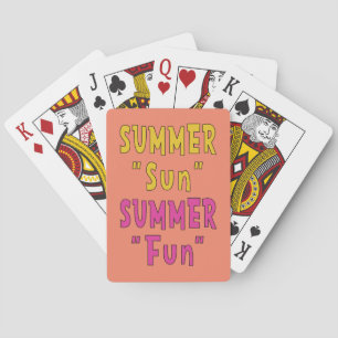Summer Sun Summer Fun Poker Cards