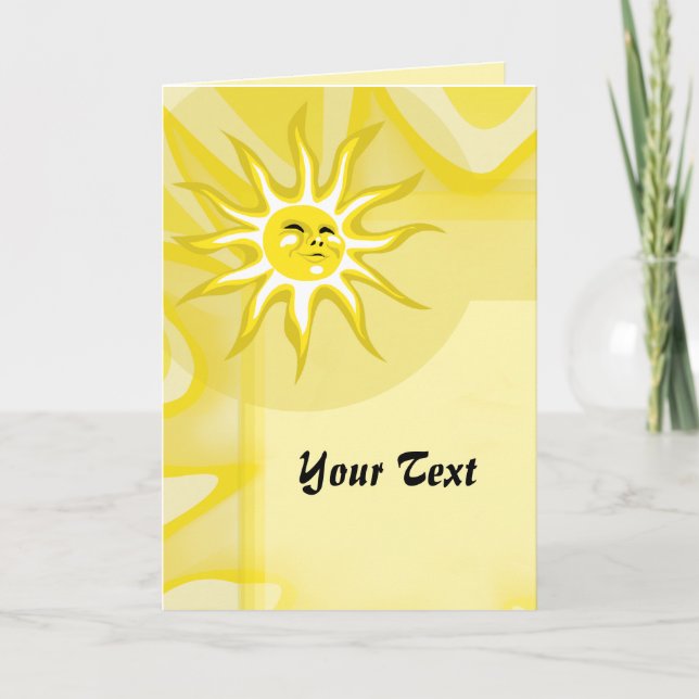 Summer Sun, Sunny Sunshine Custom Greeting Card (Front)