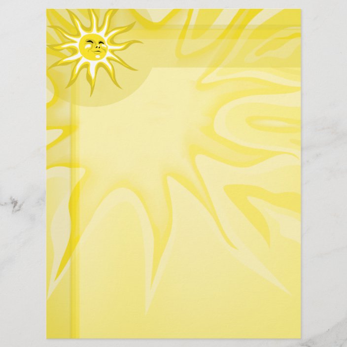Summer Sun, Sunny Sunshine Letterhead | Zazzle.com