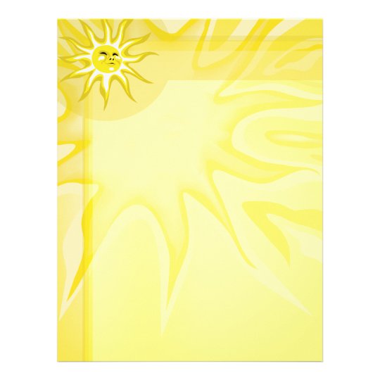 Summer Sun Sunny Sunshine Letterhead