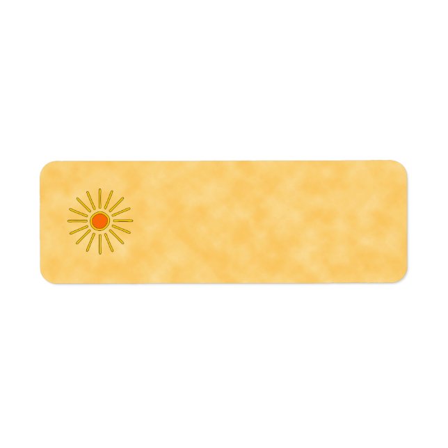Summer sun. Warm yellow colors. Label (Front)