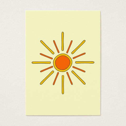 Summer sun. Yellow and orange. (Front)