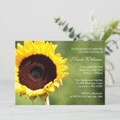 Summer Sunflower 50th Birthday Party Invitations (Standing Front)