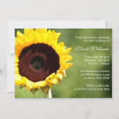 Summer Sunflower 50th Birthday Party Invitations (Front)
