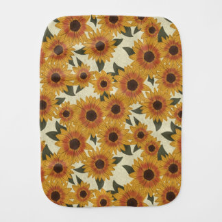 Summer Sunflower  Baby Burp Cloth